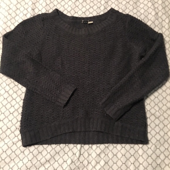dark grey knit sweater